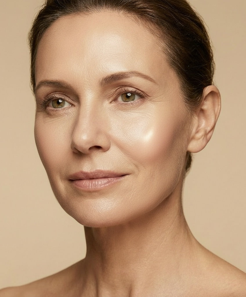 Radiant, naturally luminous mature skin